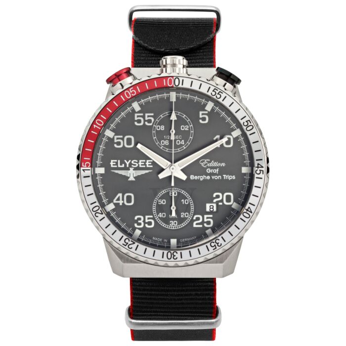 Men's Rally Timer I Chronograph Nylon Grey Dial Watch | Elysee 80516GN |  WorldofWatches.com | World of Watches