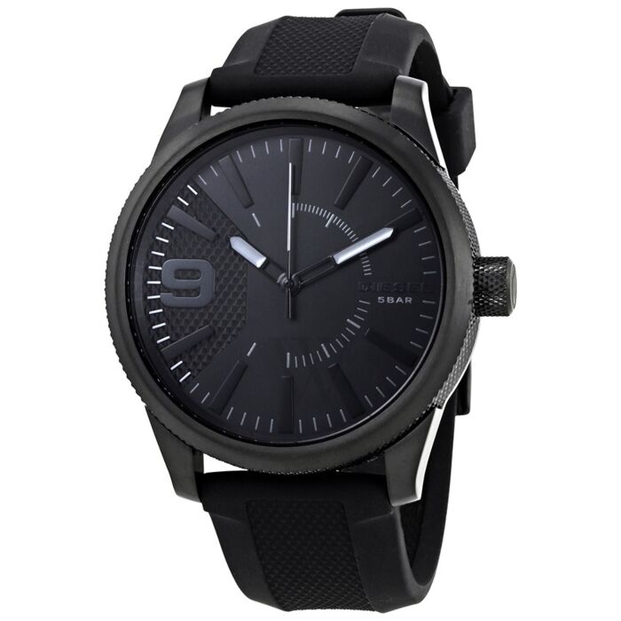 Men's Rasp Silicone Black Dial Watch | Diesel DZ1807 | World of Watches