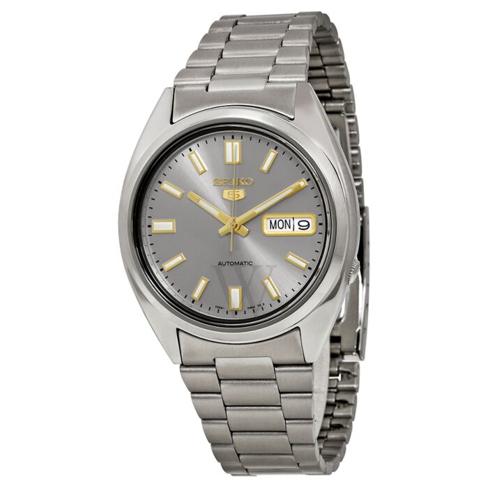 Men's Series 5 Stainless Grey Dial Watch | Seiko SNXS75 | WorldofWatches.com World of Watches