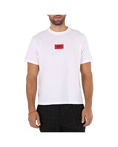 424 Men's Box Logo Short-sleeve Cotton T-shirt In White