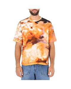 424 Men's Explosion Print Short Sleeve Cotton T-shirt