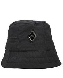A Cold Wall Black Logo Plaque Essential Bucket Hat