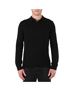A Cold Wall Men's Black Long Sleeve Merino Wool Polo Shirt