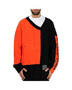 A Cold Wall Men's Erosion Knitted Merino Wool Colour-block Sweater