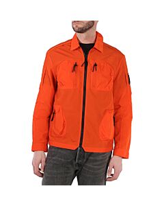A Cold Wall Rich Orange Pocket-Detail Utility Shirt Jacket, Size Medium