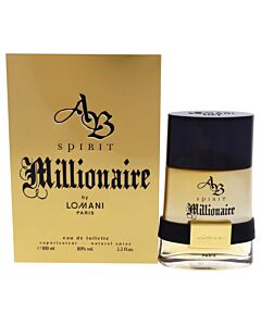AB Spirit Millionaire by Lomani for Men Eau De Toilette Spray for Men, 3.3 oz