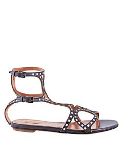 Alaia Ladies Black/White Sandals, Brand Size 35.5 ( US Size 5.5 )