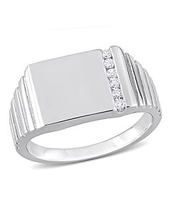 Amour 1/10 CT Diamond TW Fashion Ring Silver