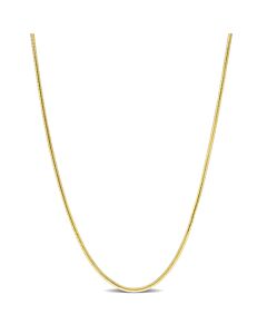 AMOUR 1.2mm Snake Chain Necklace In Yellow Plated Sterling Silver, 20 In
