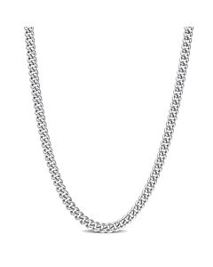 AMOUR 4.4mm Curb Link Chain Necklace In Sterling Silver, 24 In