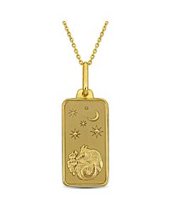 AMOUR Capricorn Horoscope Necklace In 10K Yellow Gold