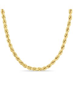 AMOUR 18 Inch Rope Chain Necklace In 10K Yellow Gold (4 Mm)