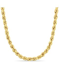 AMOUR 18 Inch Rope Chain Necklace In 14K Yellow Gold (5 Mm)