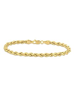 AMOUR Rope Chain Bracelet In 14K Yellow Gold 7.25 inches
