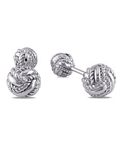 AMOUR Knot Cufflinks In Sterling Silver