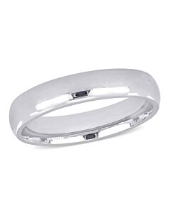 Amour Men's 4.5mm Comfort Fit Wedding Band in 14k White Gold