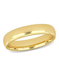 Amour Men's 4.5mm Polished Finish Comfort Fit Wedding Band in 14k Yellow Gold