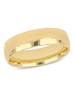 Amour Men's 6mm Polished Finish Wedding Band in 14k Yellow Gold