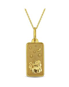 AMOUR Sagittarius Horoscope Necklace In 10K Yellow Gold
