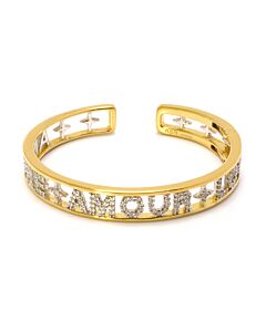 APM Monaco Ladies Amour Love Open Cuff Bracelet