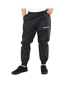 Applecore Men's Black Logo Embroidered Track Pants