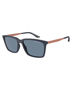 Armani Exchange 57 mm Matte Blue/Matte Orange Sunglasses