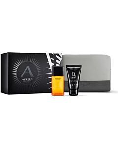Azzaro Men / Azzaro Set EDT Spray 1.0 oz, Shampoo 1.7 oz, Toiletry Bag (M)