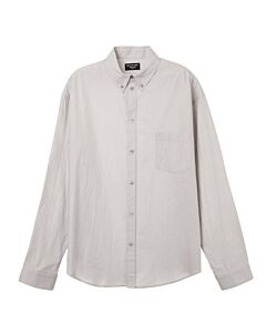 Balenciaga Cement Grey Large Fit Cotton Shirt