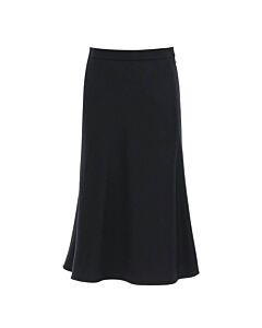 Balenciaga Ladies Black Bias Flared Midi Skirt