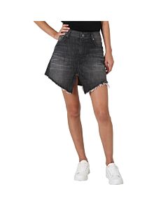Balenciaga Ladies Cotton Denim Cut-Up Mini Skirt, Brand Size 36 (US Size 6)
