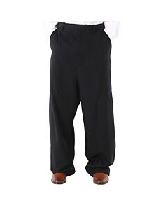 Balenciaga Men's Black Loose Suit Pants, Size Small
