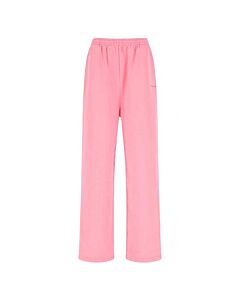 Balenciaga Pink Logo-Embroidered Oversized Cotton Track Pants