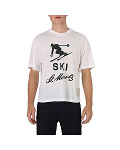 Bally Bone 15 Ski St. Moritz Print T-Shirt, Size Medium