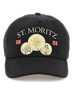 Bally St. Moritz 1851 Embroidered Baseball Cap In Black, Size 58