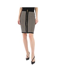 Balmain Ladies Monogram Pattern Mini Skirt, Brand Size 38 (US Size 6)