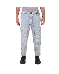 Balmain Men's Ribbed Cotton Slim-Fit Jeans