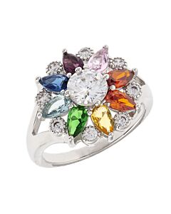 Bertha Juliet Collection Women's 18k WG Plated Fashion Ring