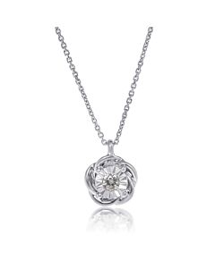 Bliss 18K White Gold, Diamond Flower Pendant Necklace 20088259