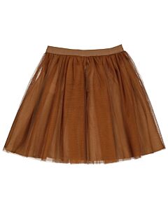 Bonpoint Girls Caramel Supple Tulle Skirt