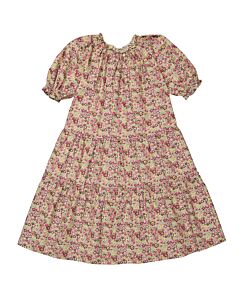 Bonton Girls Liberty Violet Emy Cotton Dress