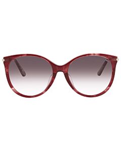 Bottega Veneta 55 mm Pink Tortoise Sunglasses