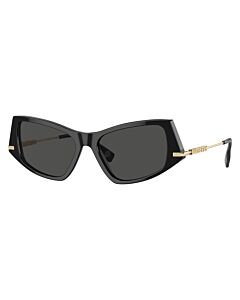 Burberry 52 mm Black/Light Gold Sunglasses