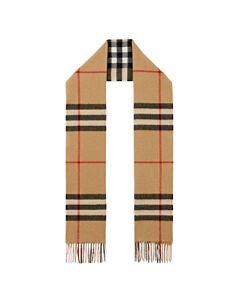Burberry Archive Beige Giant Check Cashmere Scarf