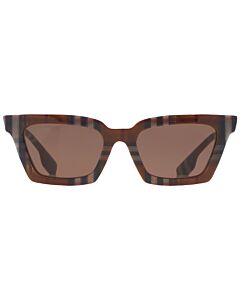Burberry Briar 52 mm Check Brown Sunglasses