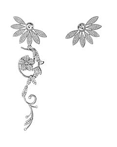 Burberry Crystal Half-daisy Drop Earring And Stud Set In Crystal