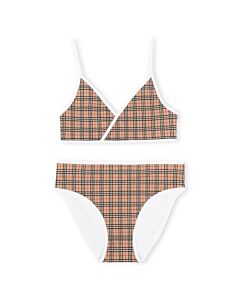 Burberry Girls Archive Beige Crosby Vintage Check Two-Piece Swimsuit