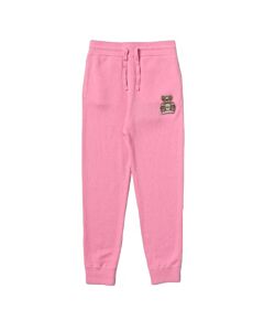 Burberry Girls Bubblegum Pink Cashmere Thomas Bear Sweatpants, Size 12Y