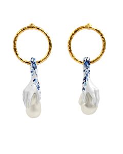 Burberry Hand Faux-pearl Detail Earrings