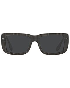 Burberry Jarvis 55 mm Charcoal Check Sunglasses