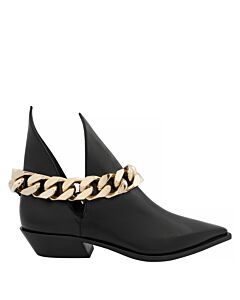 Burberry Keighley Chain Detail Leather Ankle Boots